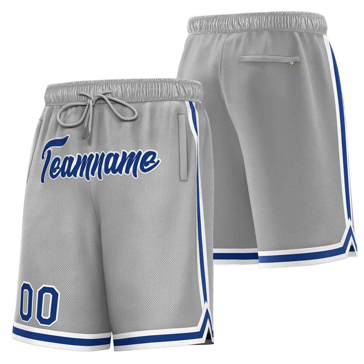 Custom Gray Royal-White Sport Basketball Shorts Main image