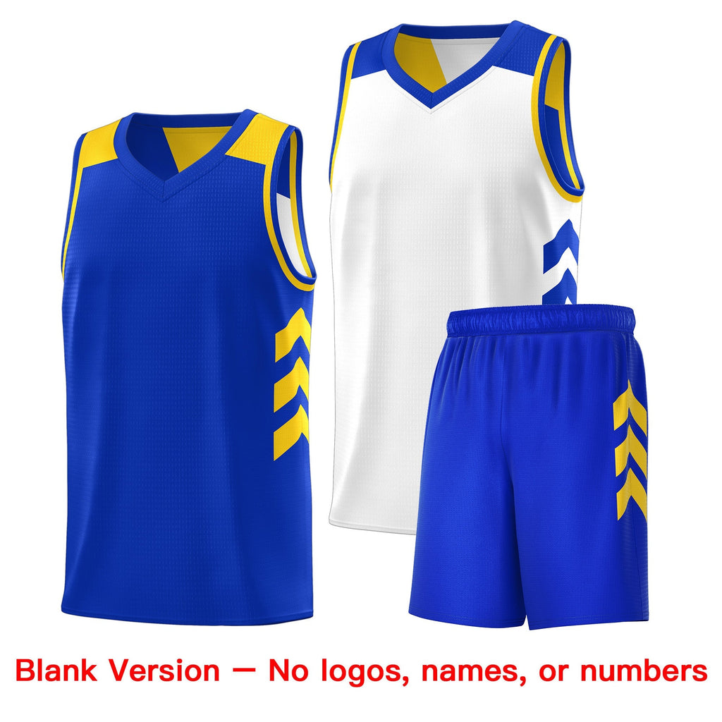Custom Royal White Double Side Sets Design Sportswear Basketball Jersey