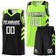 Custom Black Neon Green Double Side Sets Men Basketball Jersey