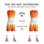 Custom Orange White Double Side Sets Sportswear Basketball Jersey