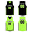 Custom Black Neon Green Double Side Tops Basketball Jersey