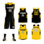 Custom Black Yellow Double Side Sets Design Sportswear Basketball Jersey