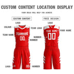 Custom Red White Double Side Sets Design Sportswear Basketball Jersey