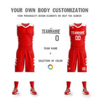 Custom Red White Double Side Sets Design Sportswear Basketball Jersey