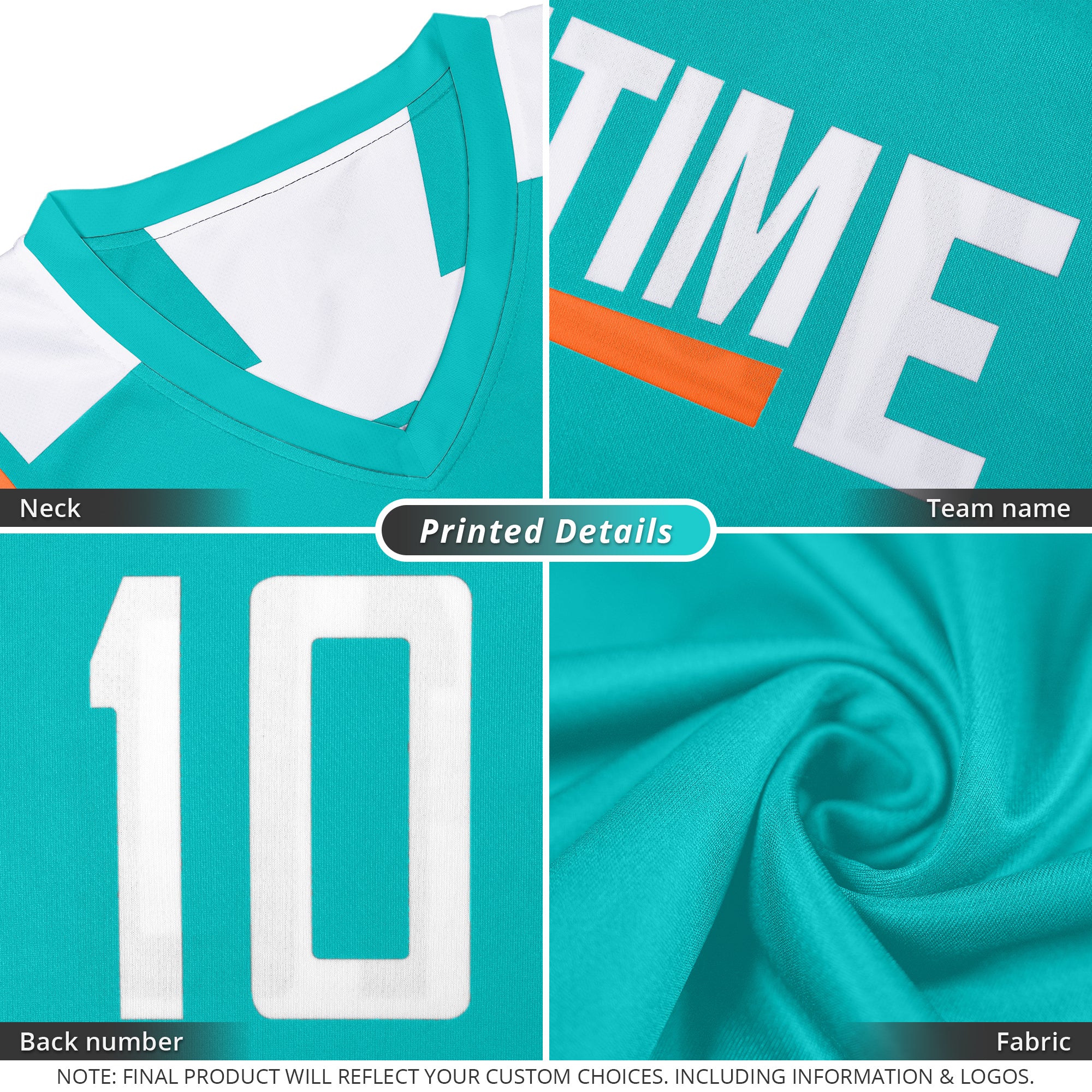 Custom Aqua White Double Side Tops Men/Boy Basketball Jersey Secondary image