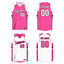 Custom Pink White Double Side Tops Men/Boy Basketball Jersey