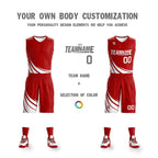 Custom Red White Double Side Sets Design Sportswear Basketball Jersey