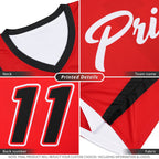 Custom Red White Double Side Tops Athletic Basketball Jersey