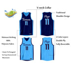 Custom Reversible Mesh Basketball Jersey Personalized Double Side Tops