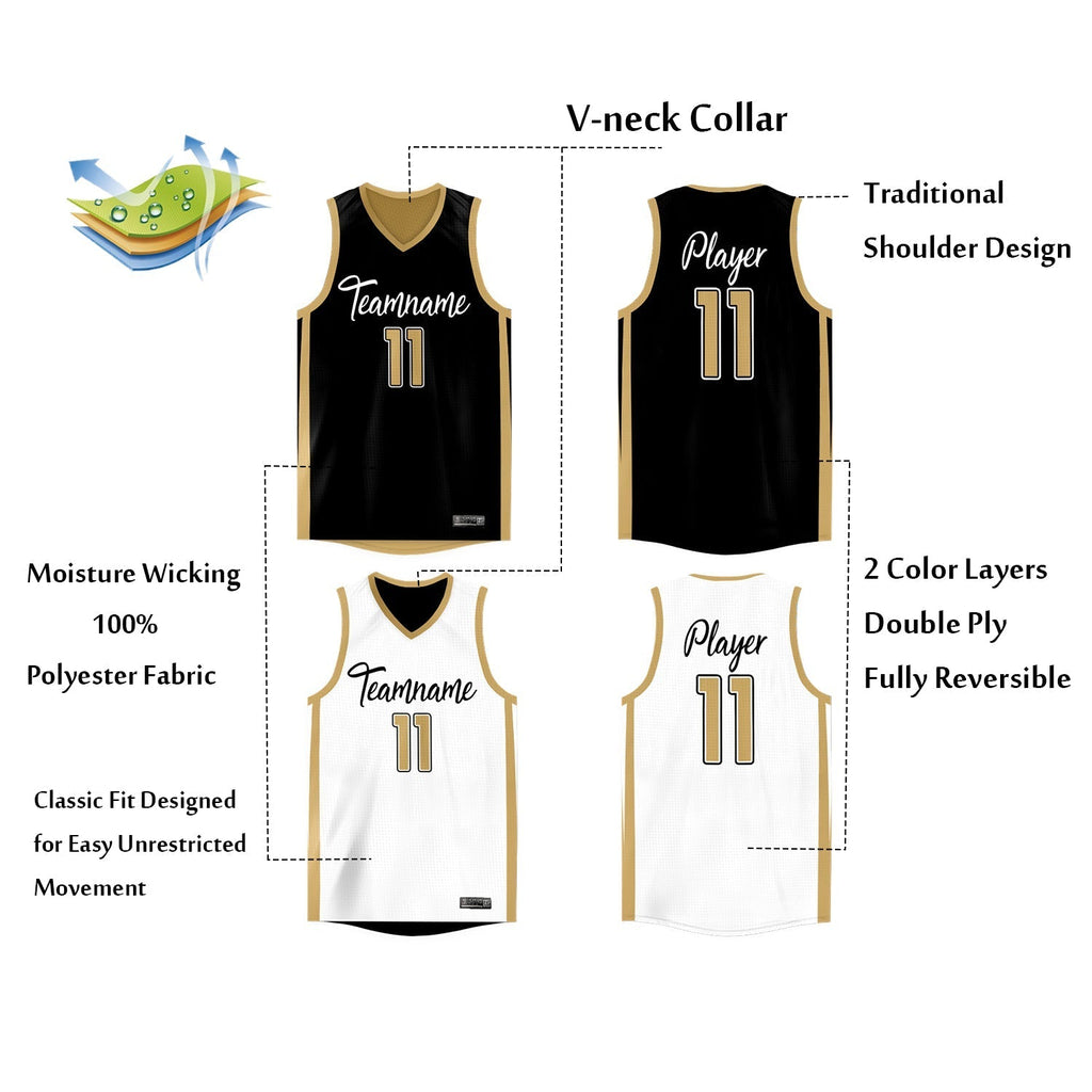 Custom Reversible Mesh Basketball Jersey Personalized Double Side Tops