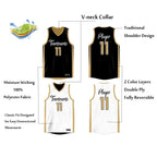 Custom Reversible Mesh Basketball Jersey Personalized Double Side Tops