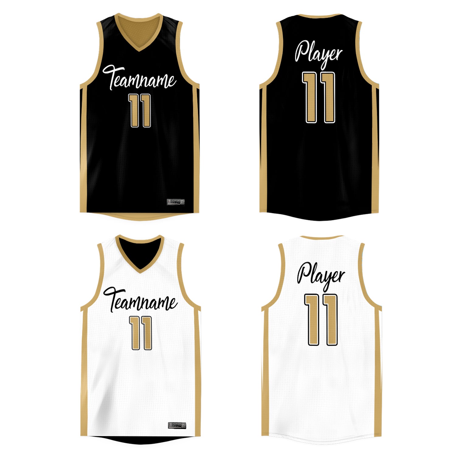 Custom Reversible Mesh Basketball Jersey Personalized Double Side Tops