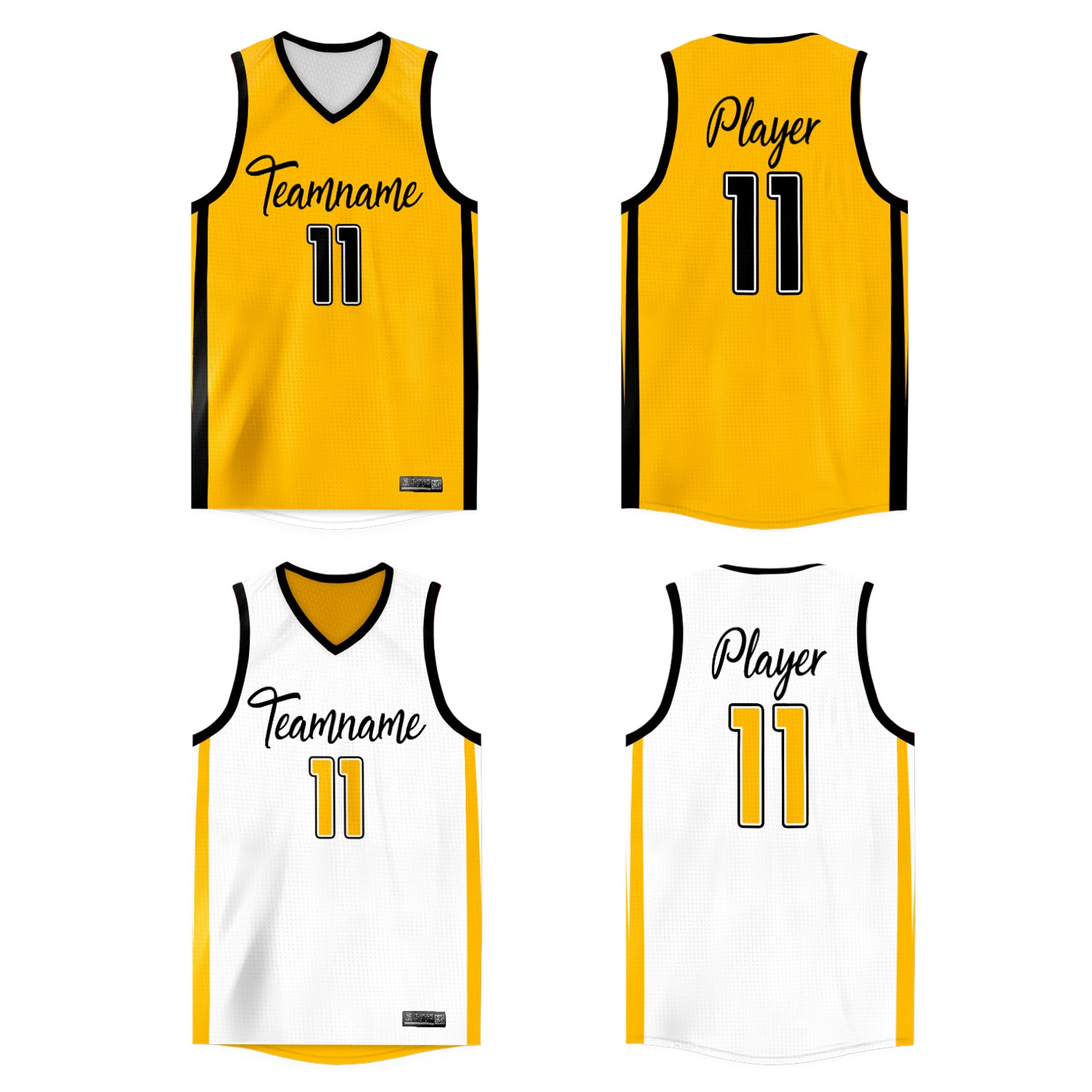 Custom Reversible Mesh Basketball Jersey Personalized Double Side Tops