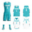 Custom Teal White Double Side Sets Design Sportswear Basketball Jersey