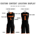 Custom Black Orange Double Side Sets Design Sportswear Basketball Jersey