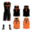 Custom Black Orange Double Side Sets Design Sportswear Basketball Jersey