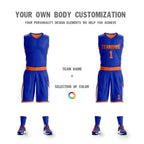 Custom Royal Orange Double Side Sets Design Sportswear Basketball Jersey