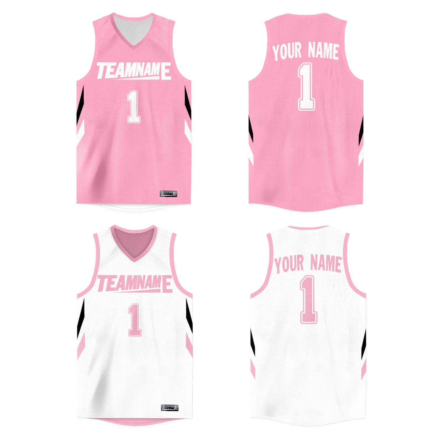 Custom Reversible Mesh Basketball Jersey Personalized Double Side Tops