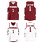 Custom Crimson White Double Side Tops Athletic Basketball Jersey