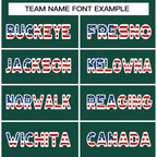 Custom Green White-Red American Flag Authentic Baseball Jersey