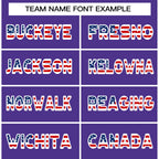 Custom Purple White-Red American Flag Authentic Baseball Jersey
