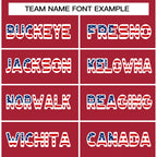 Custom Red White-Navy American Flag Authentic Baseball Jersey