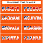 Custom Orange White-Navy American Flag Authentic Baseball Jersey