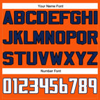 Custom Orange White-Navy American Flag Authentic Baseball Jersey