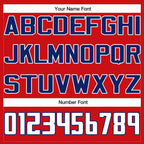 Custom Red White-Navy American Flag Authentic Baseball Jersey