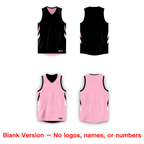 Custom Black Pink Double Side Sets Design Sportswear Basketball Jersey