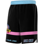 Fans-Made | Custom Red Black-Light Blue Basketball Shorts-Arizona Driven – Available for Reorder