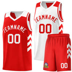 Custom Red White Double Side Sets Basketball Jersey