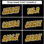 Custom Black Yellow-White Classic Style Crew neck T-Shirts Full Sublimated