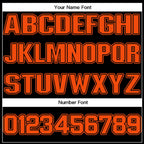 Custom Black Orange-Black Classic Style Crew neck T-Shirts Full Sublimated