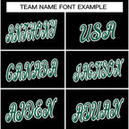 Custom Black Green-White Classic Style Crew neck T-Shirts Full Sublimated