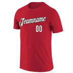 Custom Red White-Black Classic Style Crew neck T-Shirts Full Sublimated