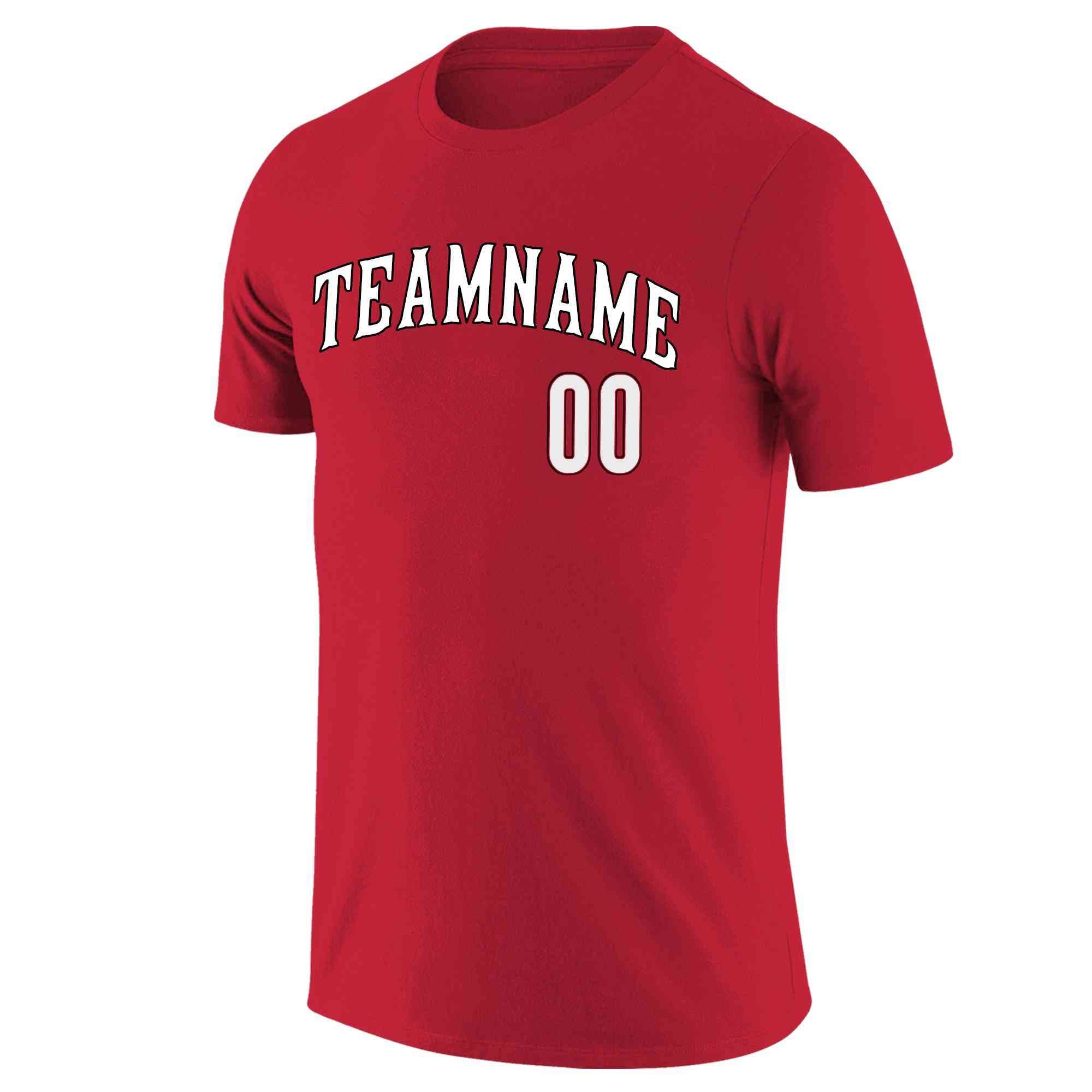 Custom Red White-Black Classic Style Crew neck T-Shirts Full Sublimated Main image