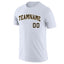 Custom White Black-Yellow Classic Style Crew neck T-Shirts Full Sublimated