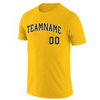 Custom Yellow Black-White Classic Style Crew neck T-Shirts Full Sublimated