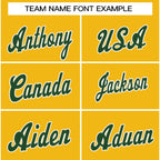 Custom Yellow Green-White Classic Style Crew neck T-Shirts Full Sublimated