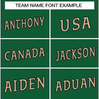 Custom Kelly Green Old Gold-Black Classic Style Crew neck T-Shirts Full Sublimated