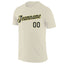 Custom Cream Navy-Yellow Classic Style Crew neck T-Shirts Full Sublimated