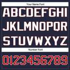 Custom Navy Red-White Classic Style Crew neck T-Shirts Full Sublimated
