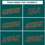 Custom Aqua Navy-Gold Classic Style Crew neck T-Shirts Full Sublimated