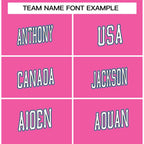 Custom Pink White-Black Classic Style Crew neck T-Shirts Full Sublimated