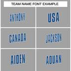 Custom Gray Royal-White Classic Style Crew neck T-Shirts Full Sublimated