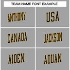 Custom Gray Black-Yellow Classic Style Crew neck T-Shirts Full Sublimated