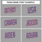 Custom Gray Royal-Red Classic Style Crew neck T-Shirts Full Sublimated