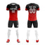 Custom Red Black Quick Dry Training Uniform Soccer Sets Jersey