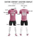 Custom Pink Black White Quick Dry Training Uniform Soccer Sets Jersey